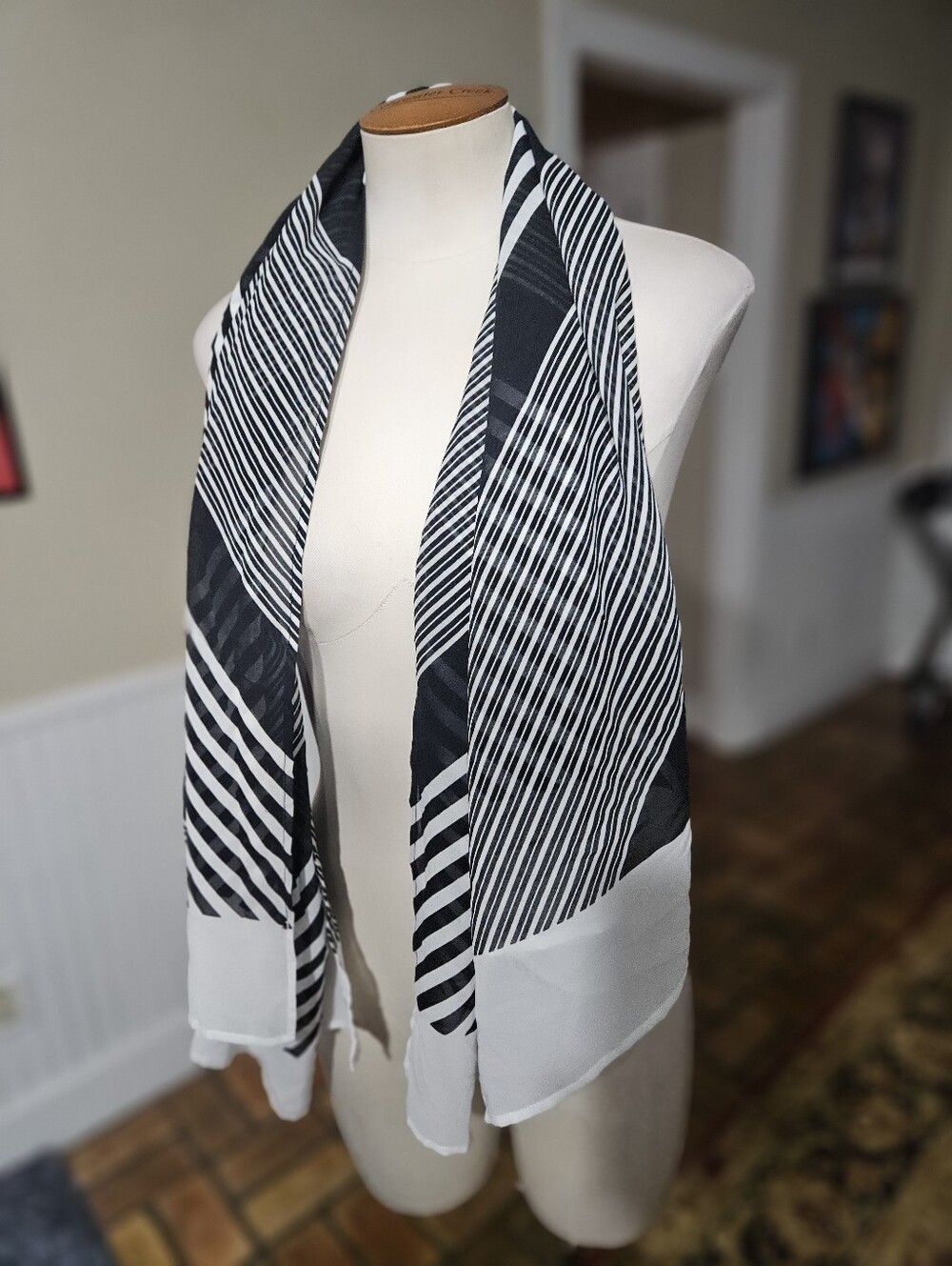 Anne Klein Striped Scarf